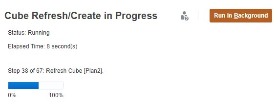 Cube Refresh Progress